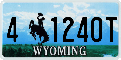WY license plate 41240T