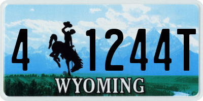 WY license plate 41244T