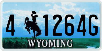 WY license plate 41264G