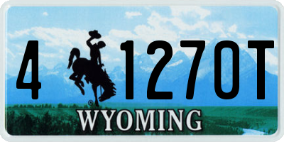 WY license plate 41270T