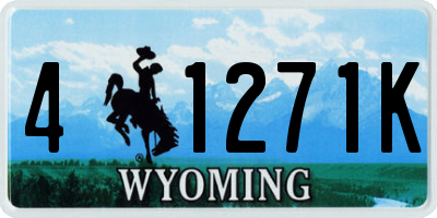WY license plate 41271K