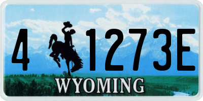 WY license plate 41273E