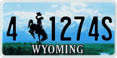 WY license plate 41274S