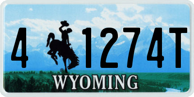 WY license plate 41274T