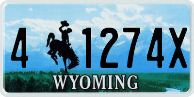 WY license plate 41274X