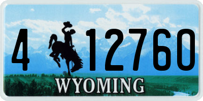 WY license plate 41276O
