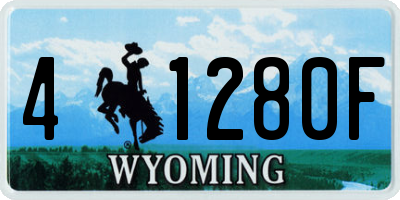 WY license plate 41280F