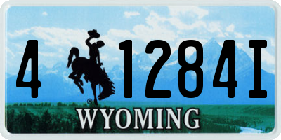 WY license plate 41284I