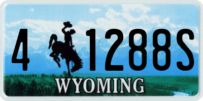 WY license plate 41288S