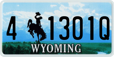 WY license plate 41301Q