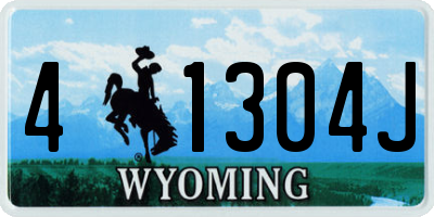 WY license plate 41304J