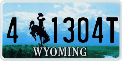WY license plate 41304T