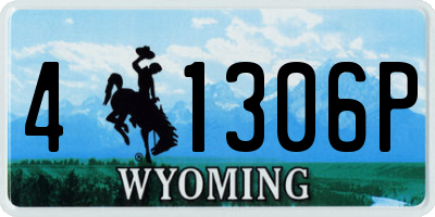 WY license plate 41306P