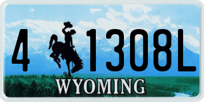 WY license plate 41308L