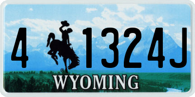 WY license plate 41324J