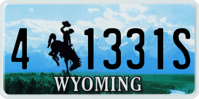 WY license plate 41331S