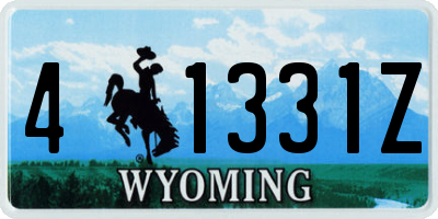 WY license plate 41331Z