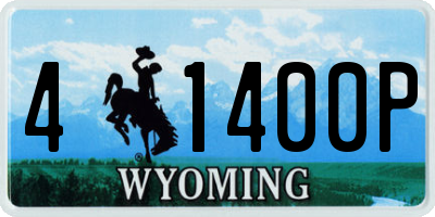 WY license plate 41400P