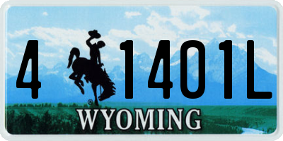 WY license plate 41401L