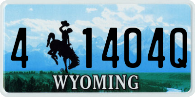 WY license plate 41404Q