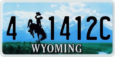 WY license plate 41412C