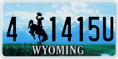 WY license plate 41415U