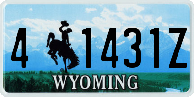 WY license plate 41431Z