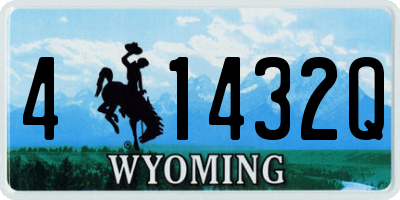 WY license plate 41432Q