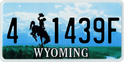 WY license plate 41439F