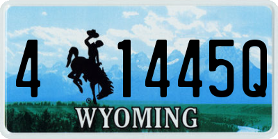 WY license plate 41445Q