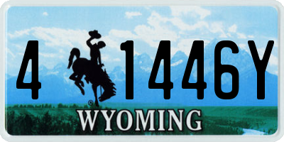 WY license plate 41446Y