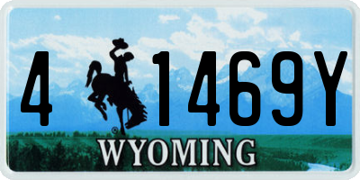 WY license plate 41469Y