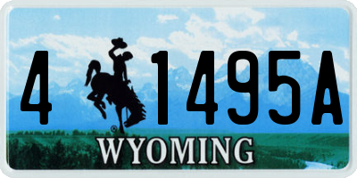 WY license plate 41495A