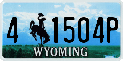 WY license plate 41504P