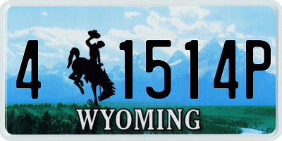 WY license plate 41514P