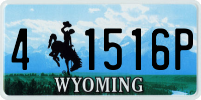 WY license plate 41516P