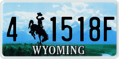WY license plate 41518F