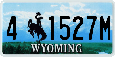 WY license plate 41527M