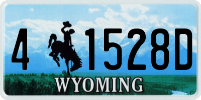 WY license plate 41528D