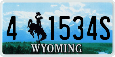 WY license plate 41534S