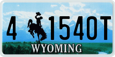 WY license plate 41540T