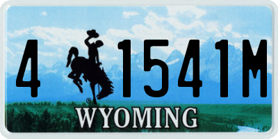 WY license plate 41541M