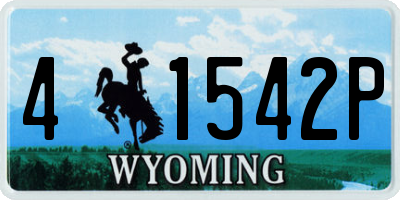 WY license plate 41542P