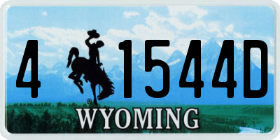 WY license plate 41544D