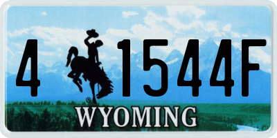 WY license plate 41544F