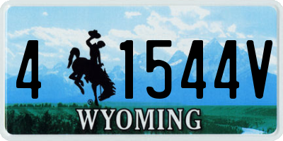 WY license plate 41544V