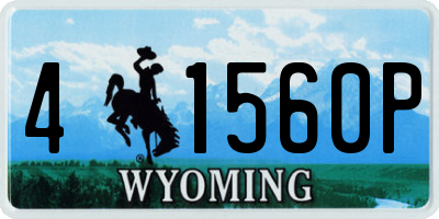 WY license plate 41560P