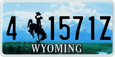 WY license plate 41571Z