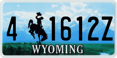 WY license plate 41612Z