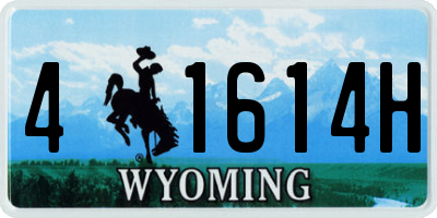WY license plate 41614H